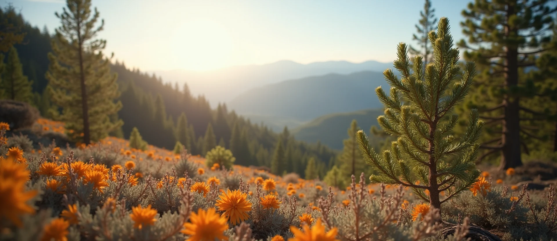 Symbolizing Growth/Resilience: A local Indian Paintbrush new branch reaching for the sky. - AI Generated
