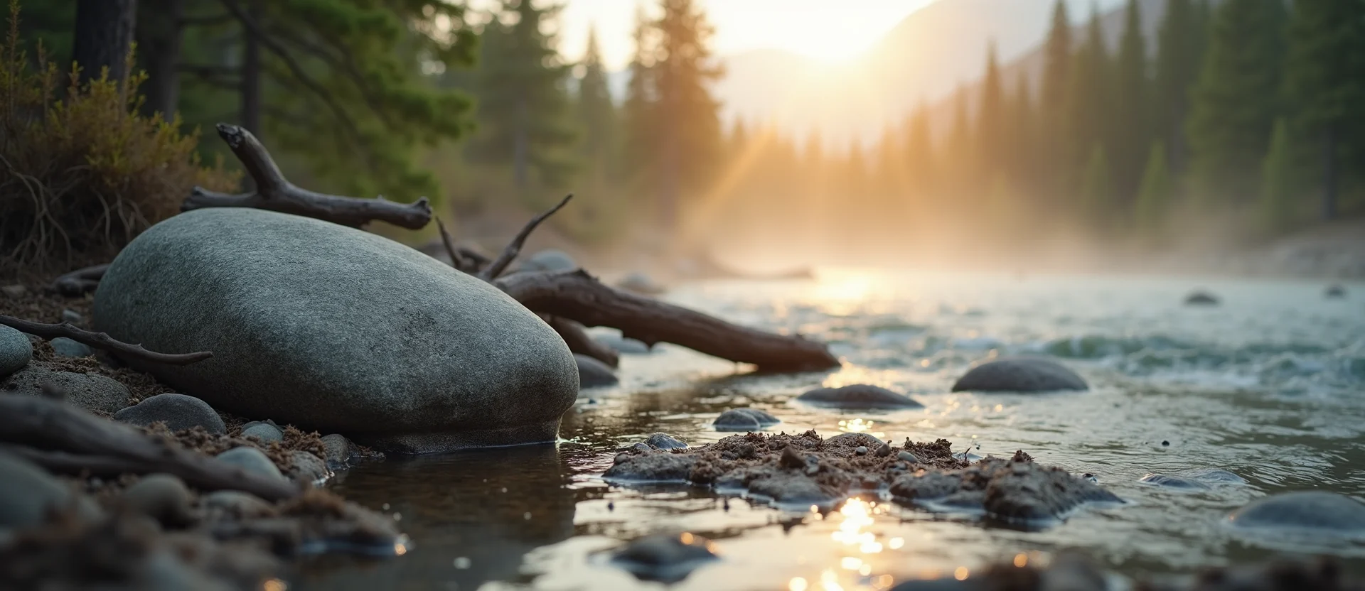 Symbolizing Stability/Peak: A local Ponderosa Pine unshakable boulder. - AI Generated