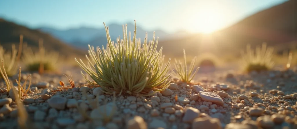 Symbolizing Seed/New Beginning: A local Indian Paintbrush sprouting sagebrush seedling. - AI Generated