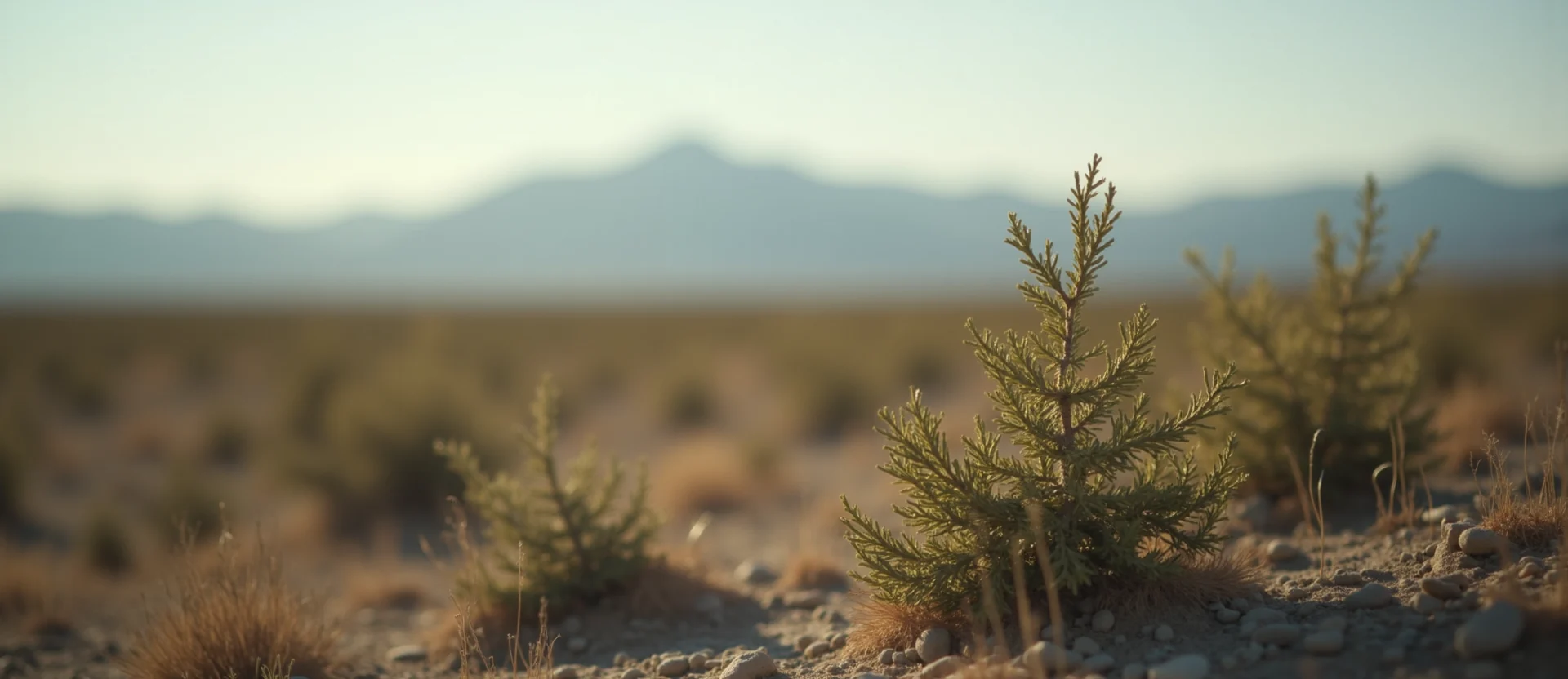 Symbolizing Stability/Peak: A local Rabbitbrush distant Sierra horizon. - AI Generated