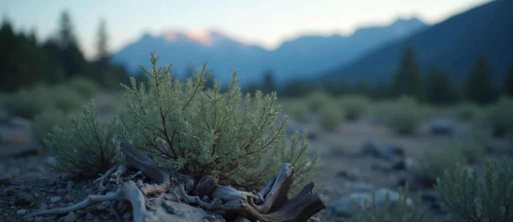 Symbolizing Growth/Resilience: A local Bitterbrush gnarled juniper roots. - AI Generated