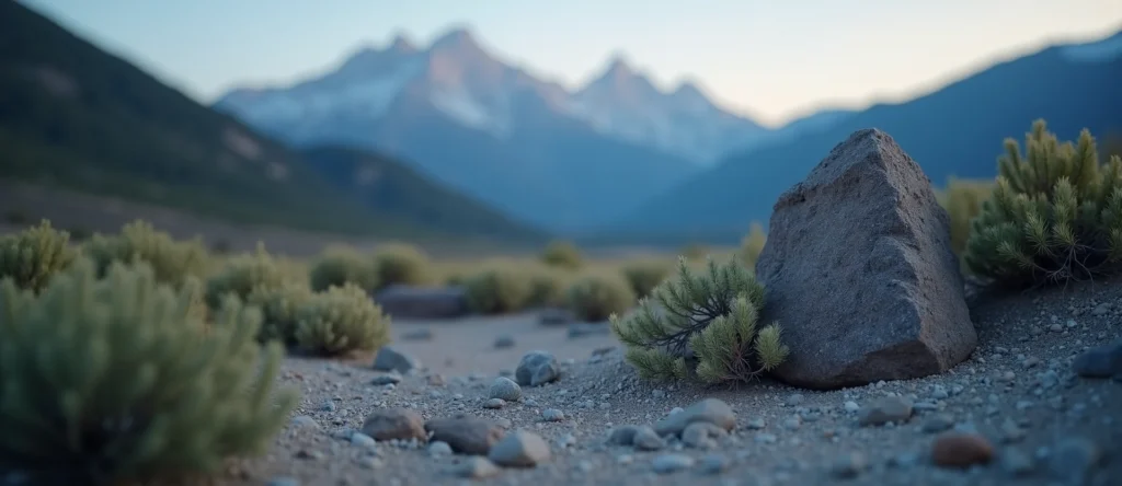 Symbolizing Stability/Peak: A local Manzanita jagged granite peak. - AI Generated