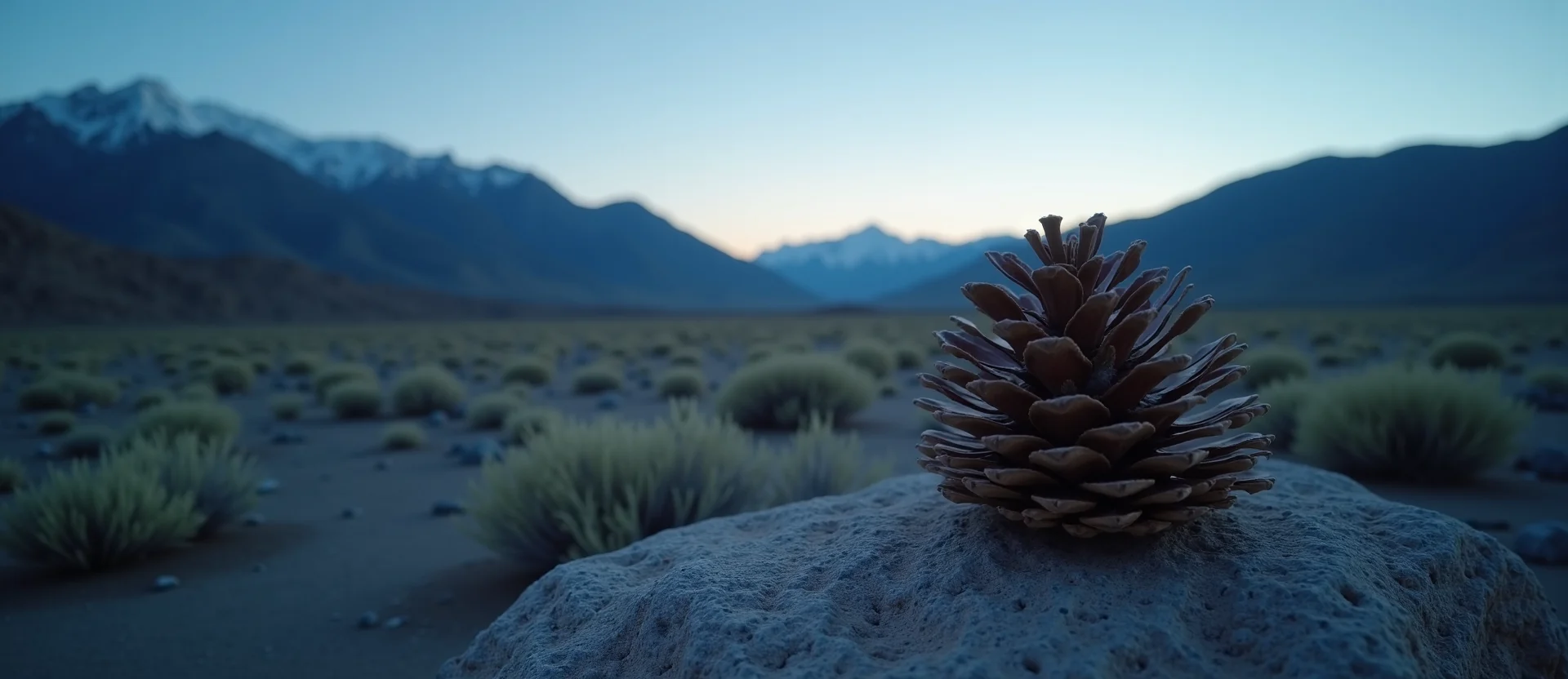 Symbolizing Seed/New Beginning: A local Desert Peach opening pine cone. - AI Generated