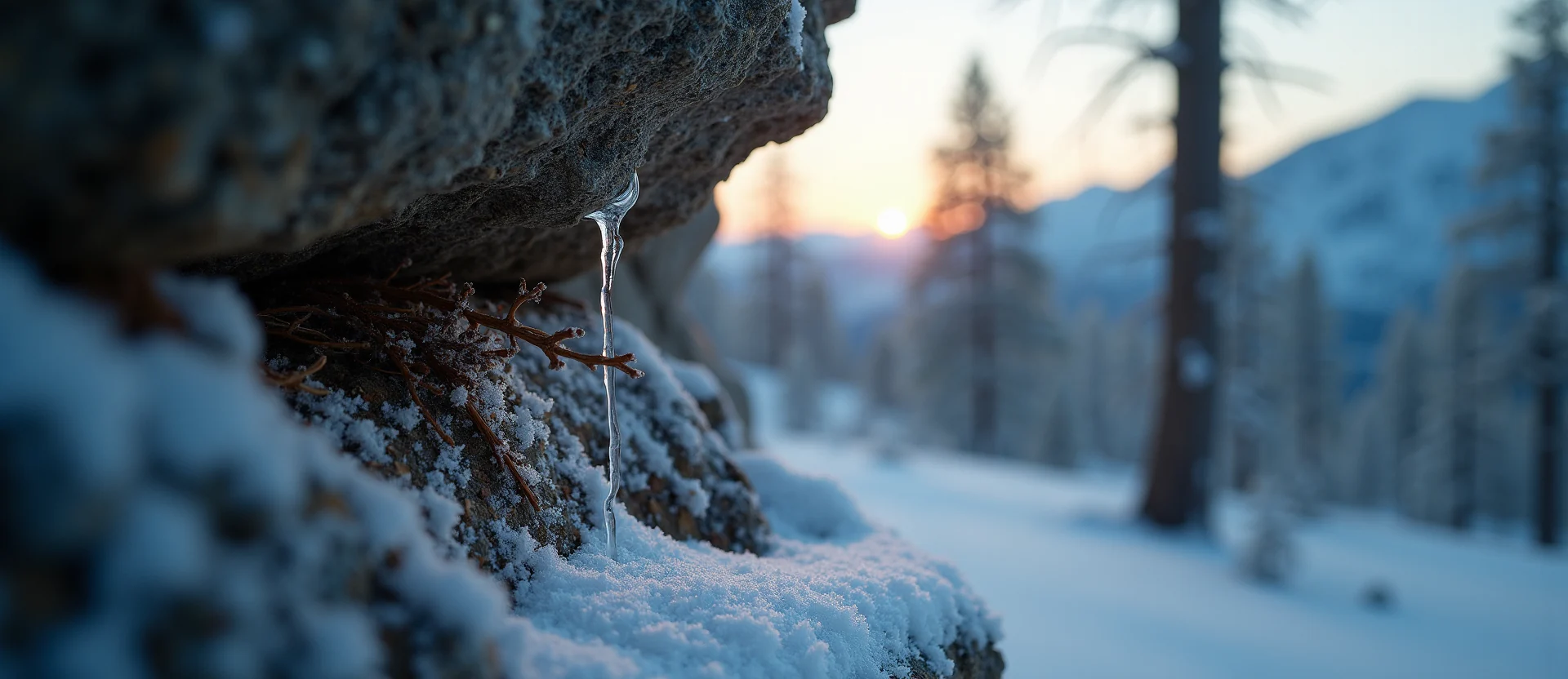Symbolizing Growth/Resilience: A local Quaking Aspen tree growing out of a rock cleft. - AI Generated