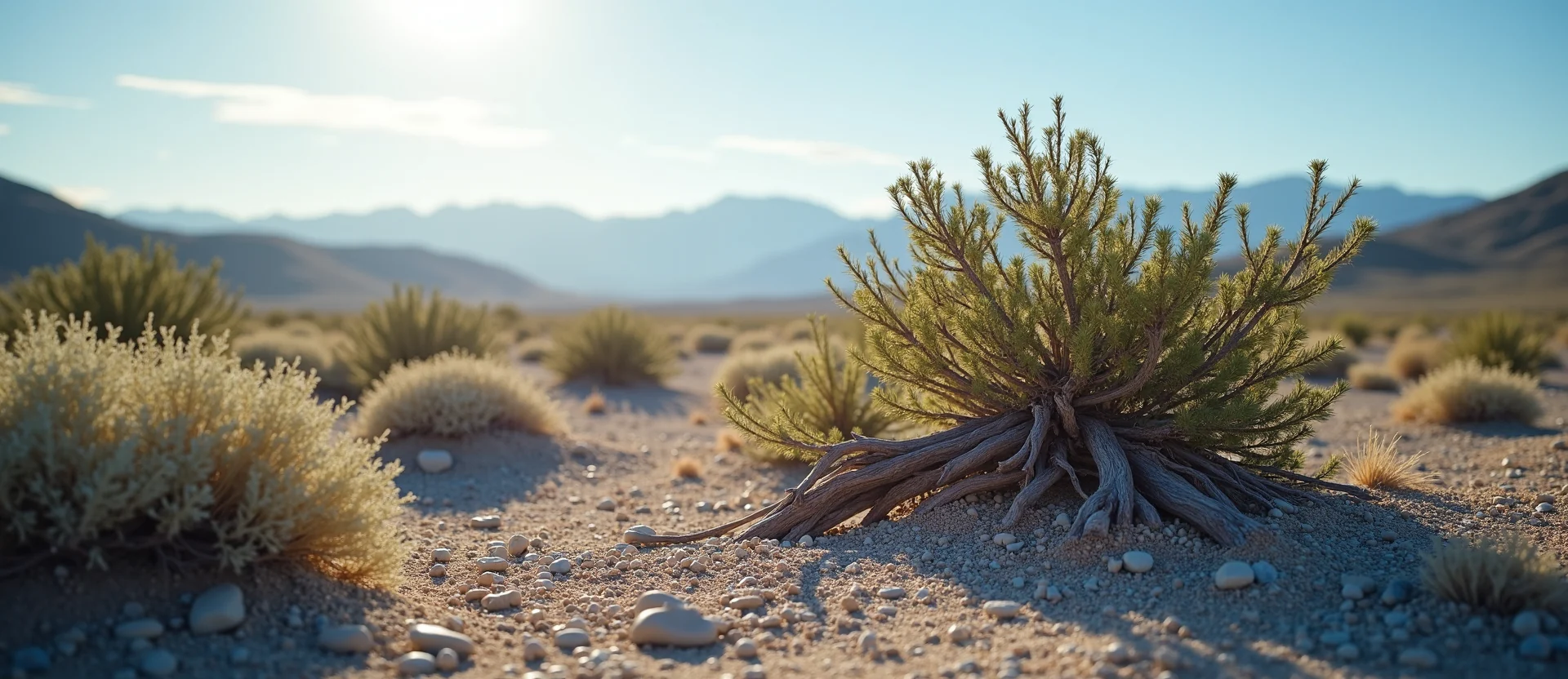 Symbolizing Growth/Resilience: A local Sagebrush (Artemisia tridentata) gnarled juniper roots. - AI Generated