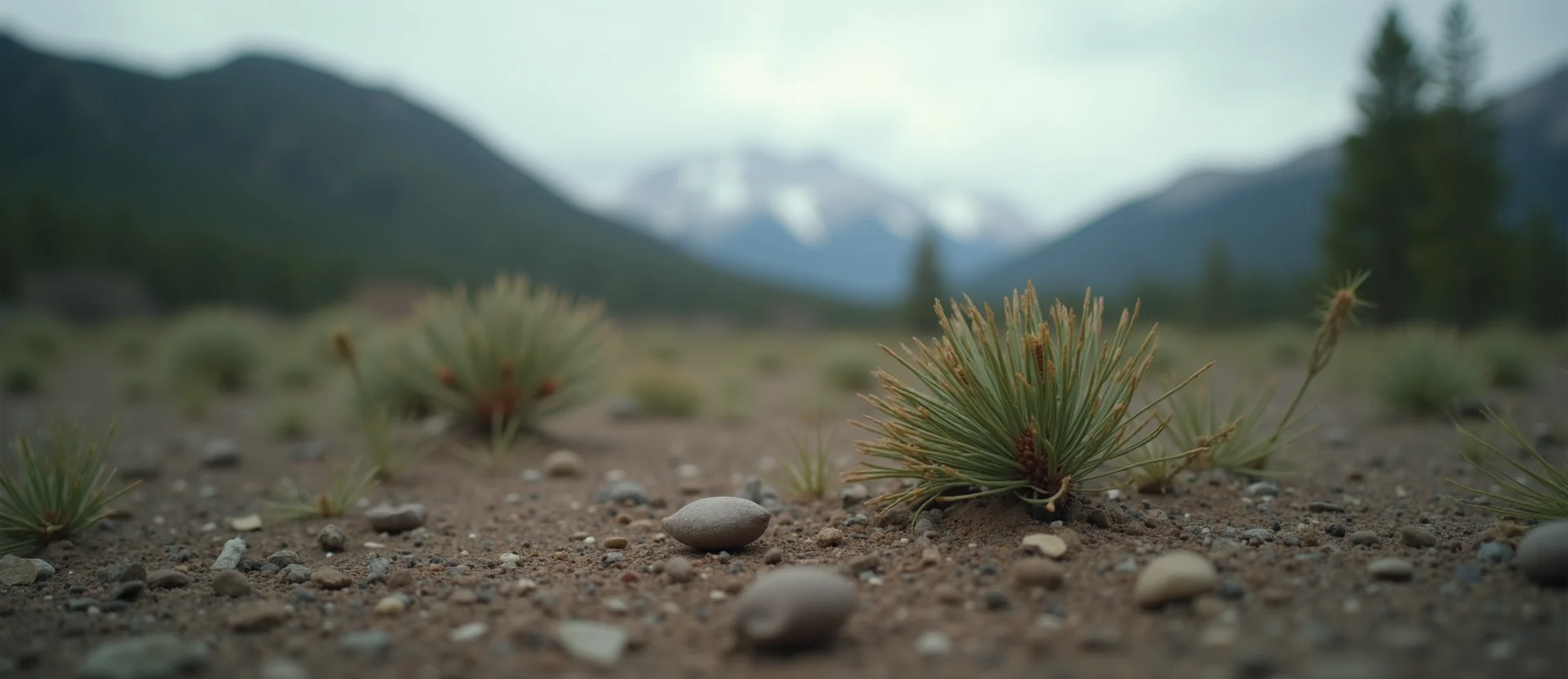 Symbolizing Seed/New Beginning: A local Quaking Aspen single pine seed on dry earth. - AI Generated
