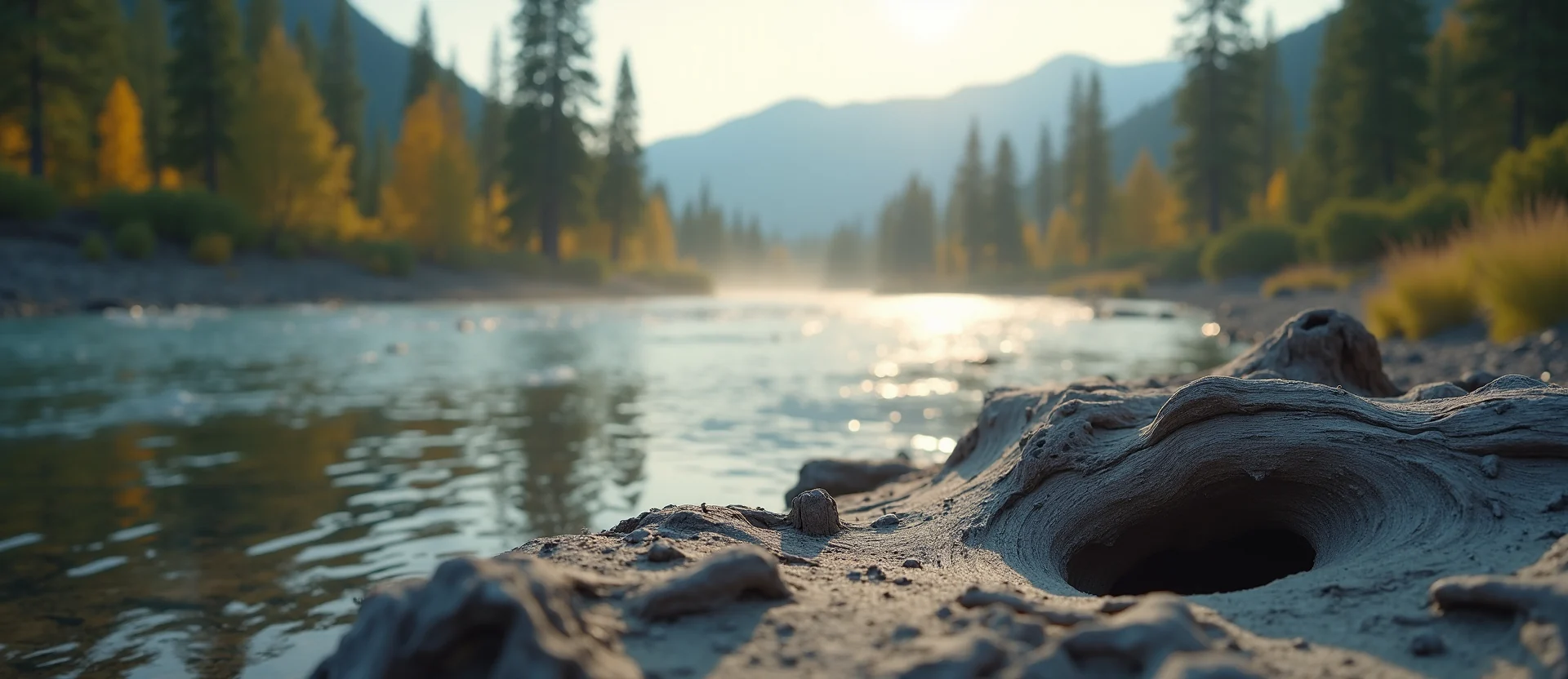 Symbolizing Stability/Peak: A local Quaking Aspen distant Sierra horizon. - AI Generated