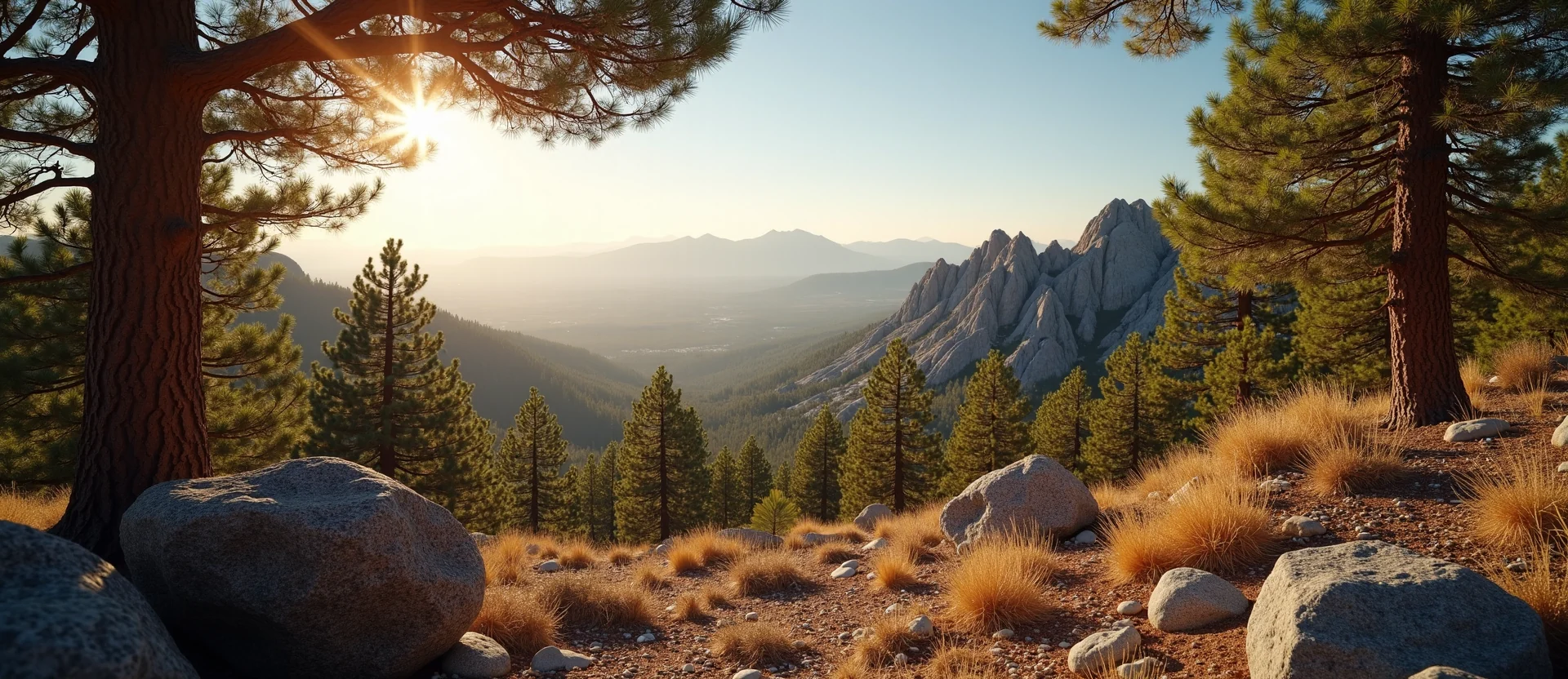Symbolizing Identity/Local: A local Mountain Mahogany Sierra Nevada skyline. - AI Generated