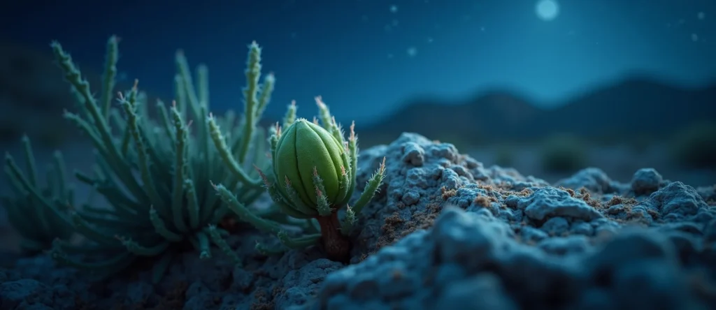 Symbolizing Seed/New Beginning: A local Sagebrush (Artemisia tridentata) new green bud on a branch. - AI Generated