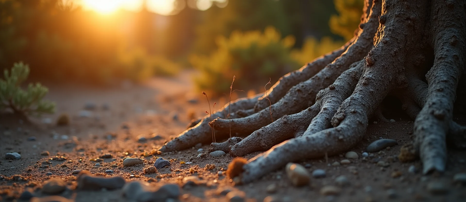 Symbolizing Growth/Resilience: A local Mountain Mahogany gnarled juniper roots. - AI Generated