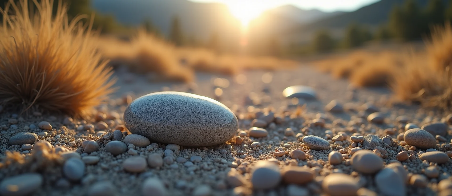 Symbolizing Flow/Cleansing: A local Desert Peach smooth Truckee river stones. - AI Generated