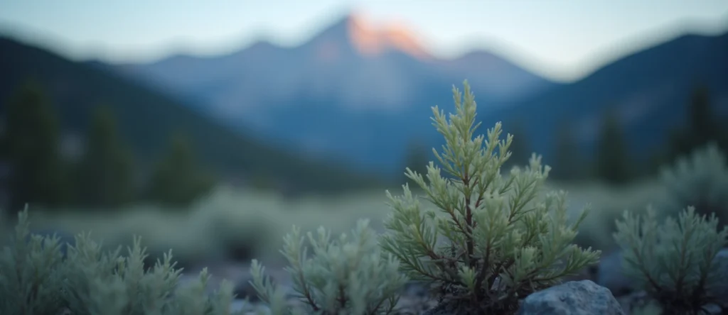 Symbolizing Seed/New Beginning: A local Quaking Aspen sprouting sagebrush seedling. - AI Generated