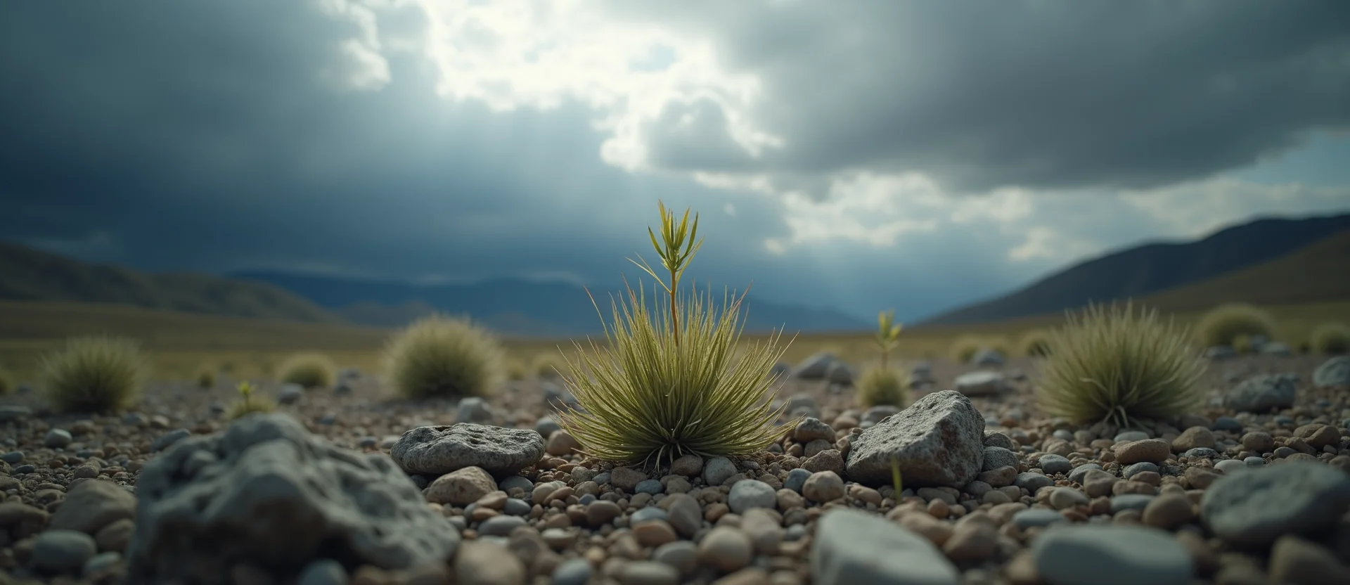 Symbolizing Seed/New Beginning: A local Bitterbrush sprouting sagebrush seedling. - AI Generated