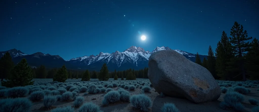 Symbolizing Stability/Peak: A local Ponderosa Pine unshakable boulder. - AI Generated