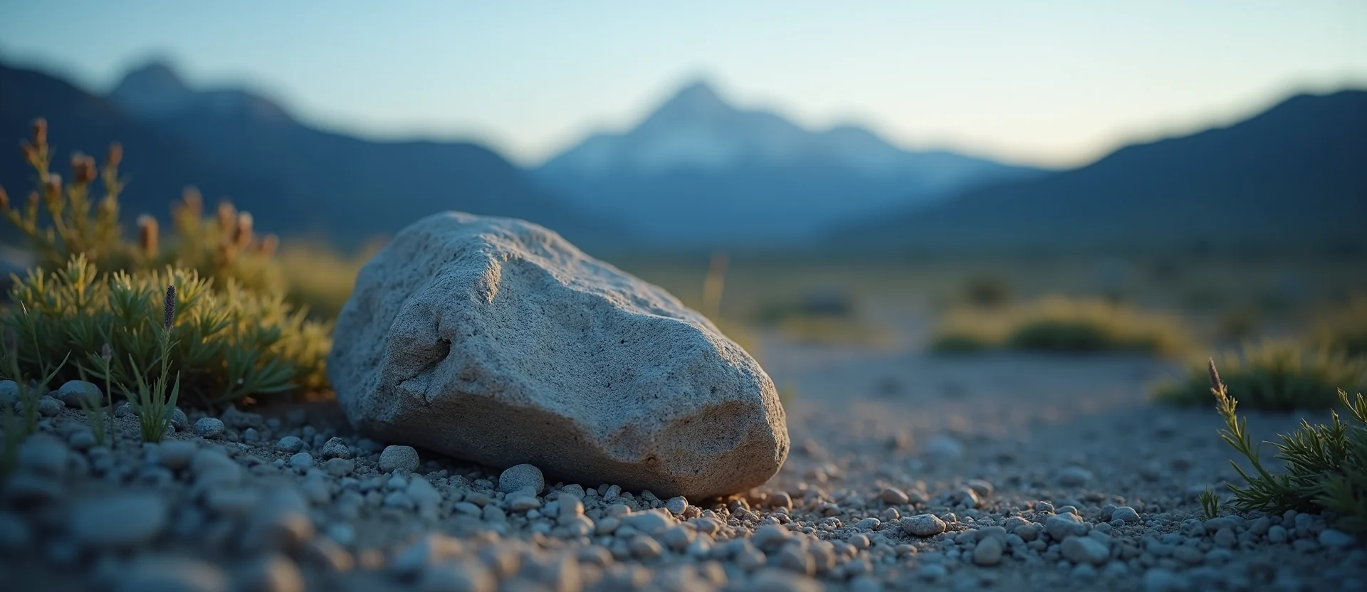 Symbolizing Stability/Peak: A local Indian Paintbrush unshakable boulder. - AI Generated