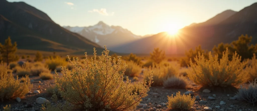 Symbolizing Identity/Local: A local Bitterbrush High Desert vista. - AI Generated