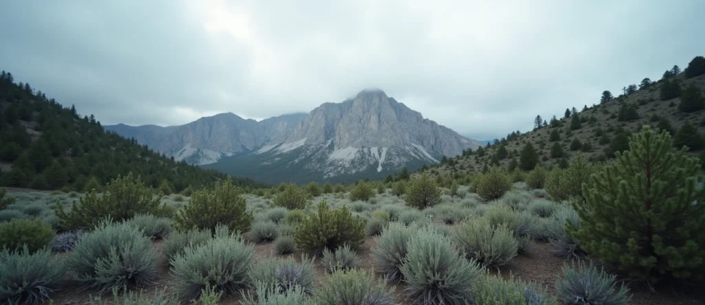 Symbolizing Stability/Peak: A local Manzanita solid mountain ridge. - AI Generated