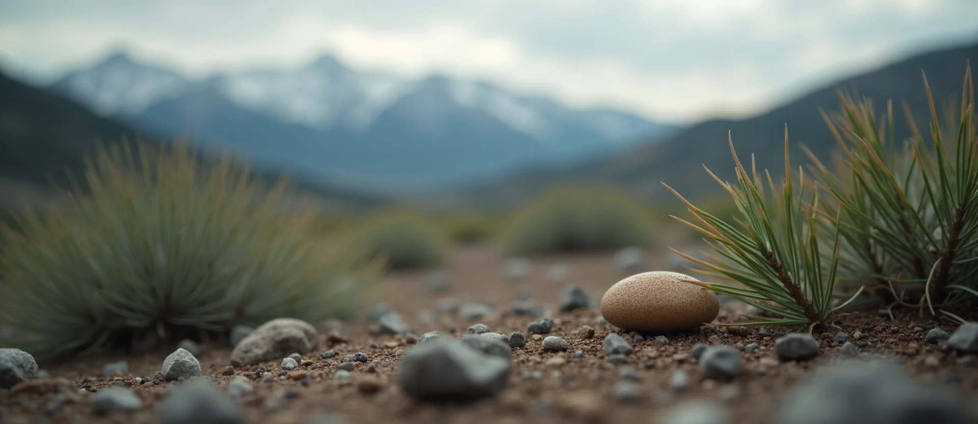 Symbolizing Seed/New Beginning: A local Sagebrush (Artemisia tridentata) single pine seed on dry earth. - AI Generated