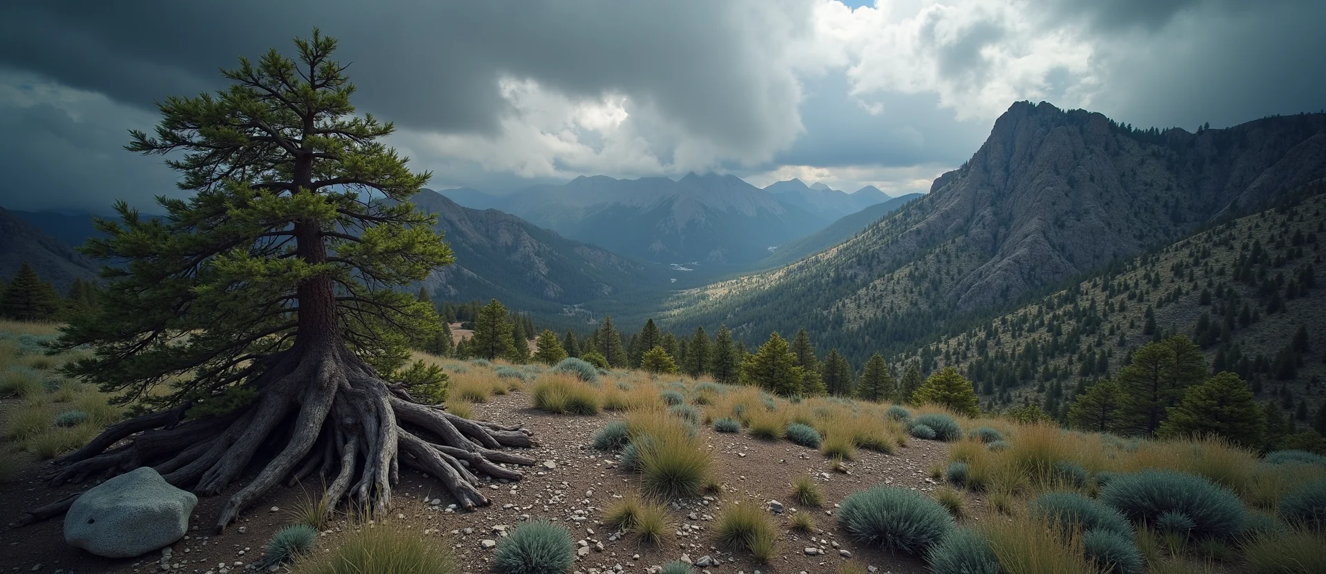 Symbolizing Growth/Resilience: A local Manzanita gnarled juniper roots. - AI Generated