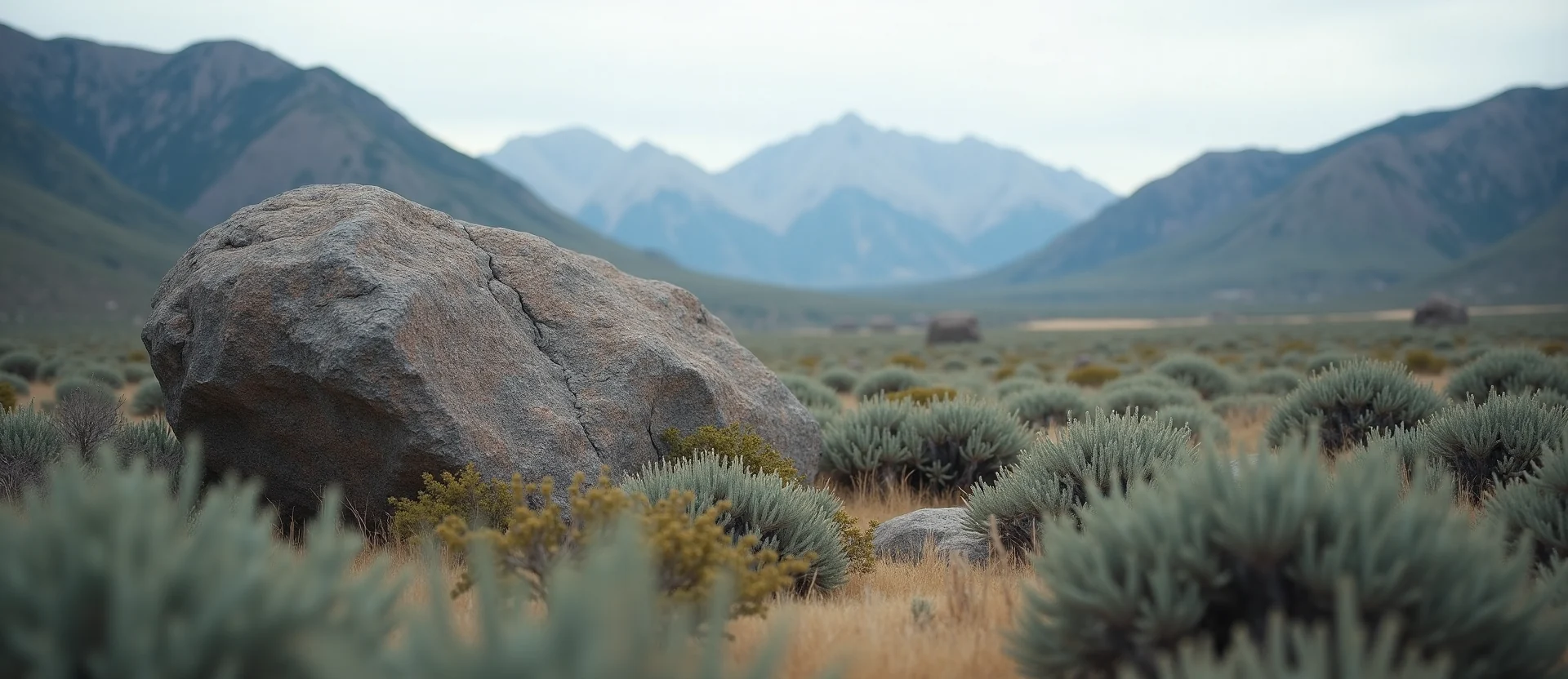 Symbolizing Stability/Peak: A local Mountain Mahogany unshakable boulder. - AI Generated