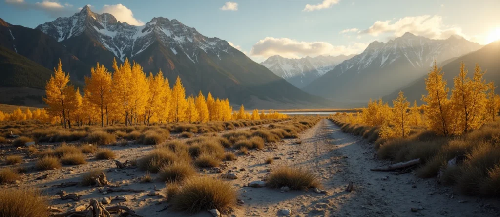 Symbolizing Growth/Resilience: A local Bitterbrush thriving aspen grove. - AI Generated