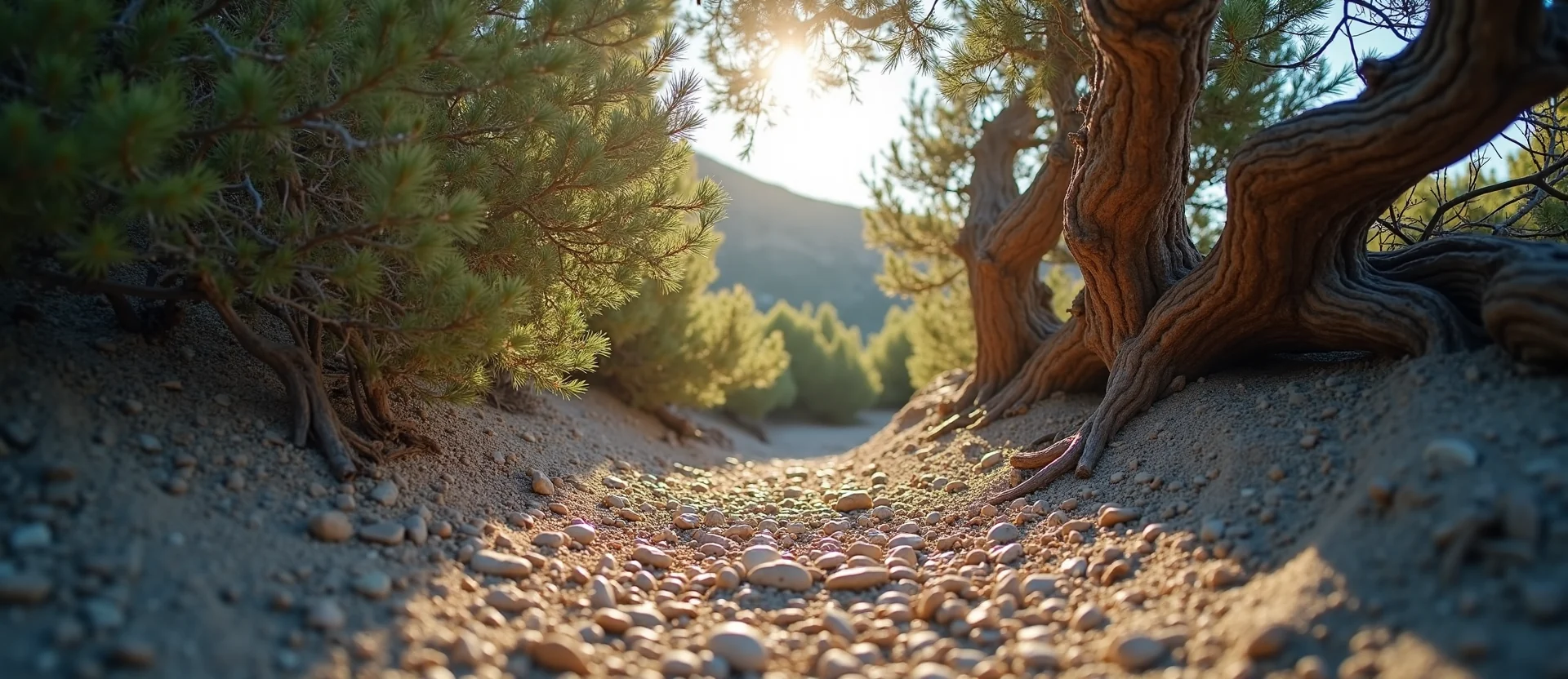 Symbolizing Growth/Resilience: A local Mountain Mahogany gnarled juniper roots. - AI Generated