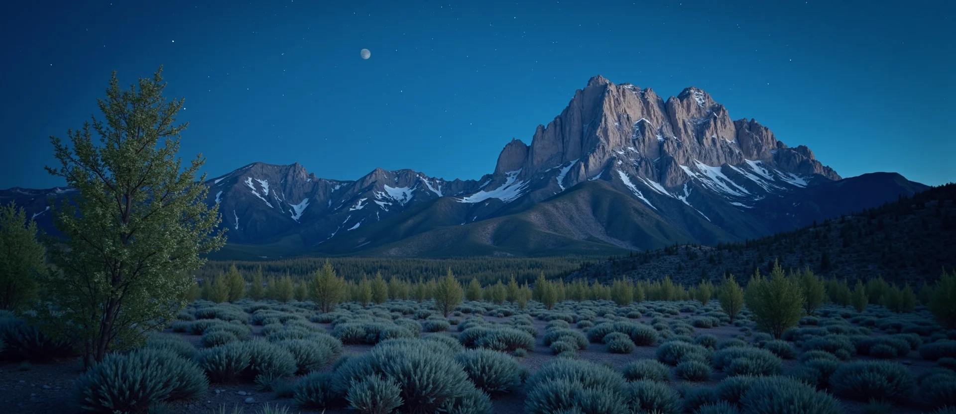Symbolizing Stability/Peak: A local Bitterbrush jagged granite peak. - AI Generated