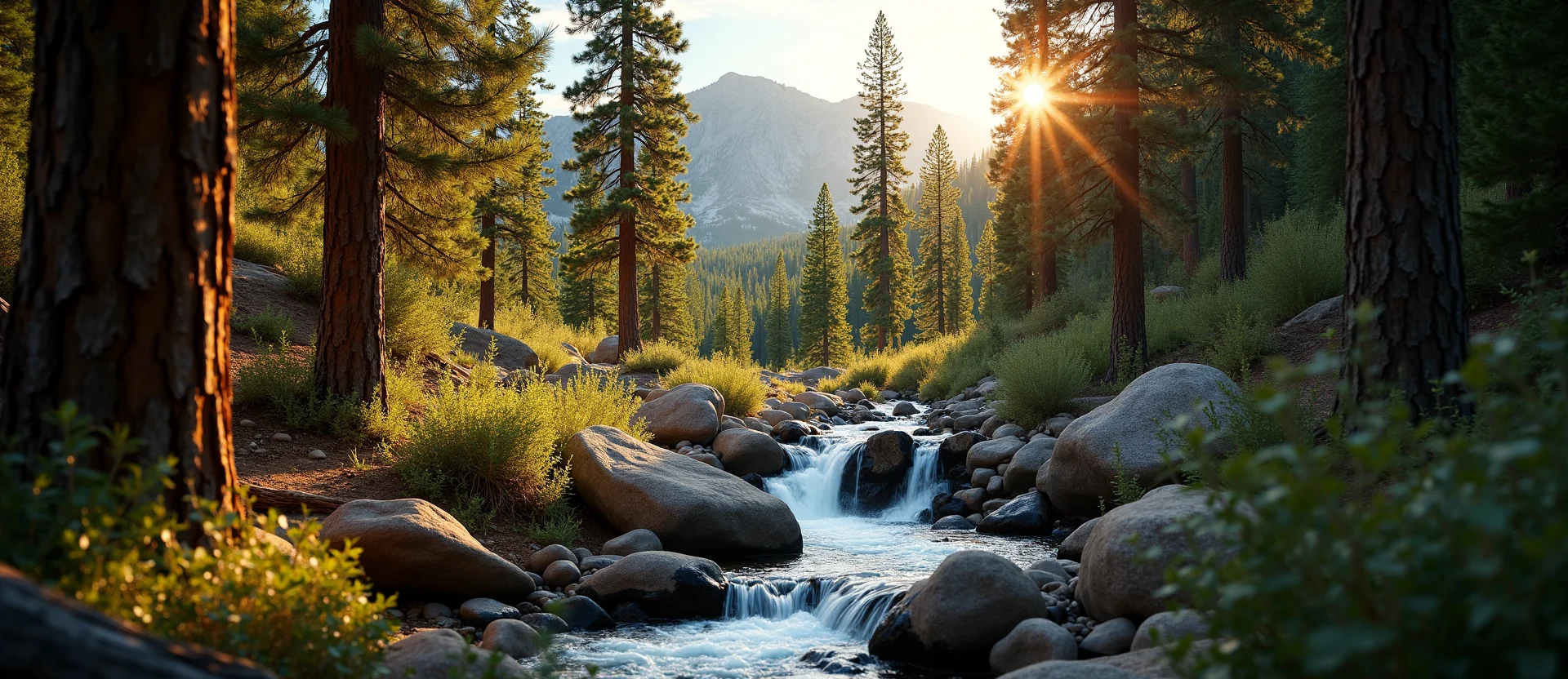 Symbolizing Flow/Cleansing: A local Mountain Mahogany hidden small waterfall. - AI Generated