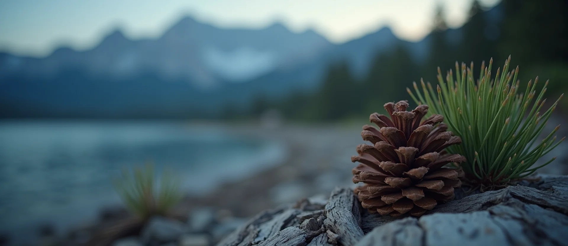 Symbolizing Seed/New Beginning: A local Mountain Mahogany opening pine cone. - AI Generated