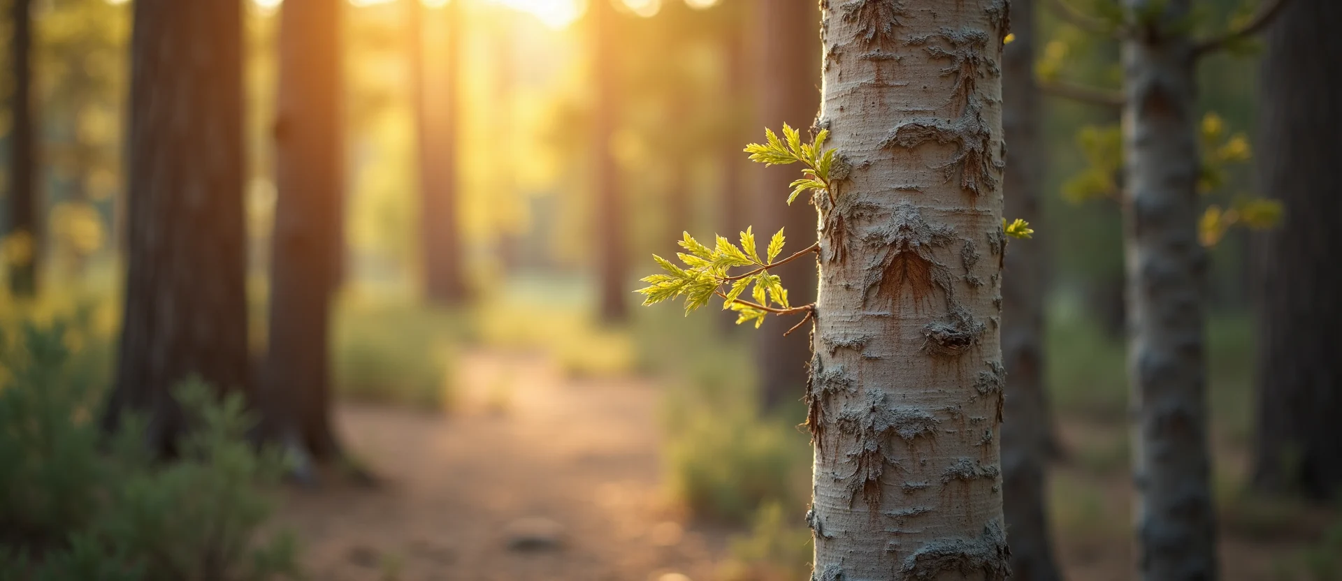 Symbolizing Growth/Resilience: A local Manzanita thriving aspen grove. - AI Generated