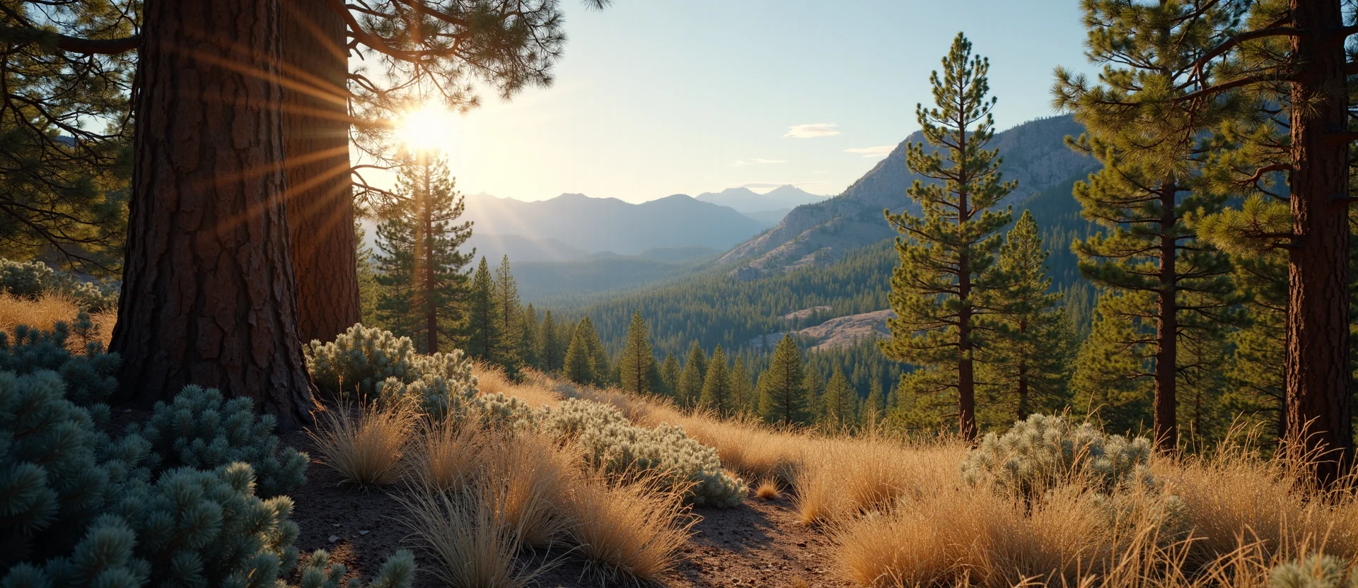 Symbolizing Identity/Local: A local Bitterbrush Mt. Rose foothills. - AI Generated