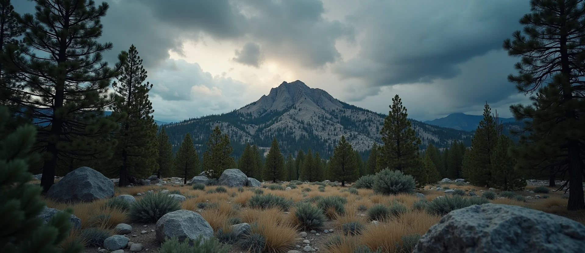 Symbolizing Identity/Local: A local Ponderosa Pine Peavine Mountain silhouette. - AI Generated