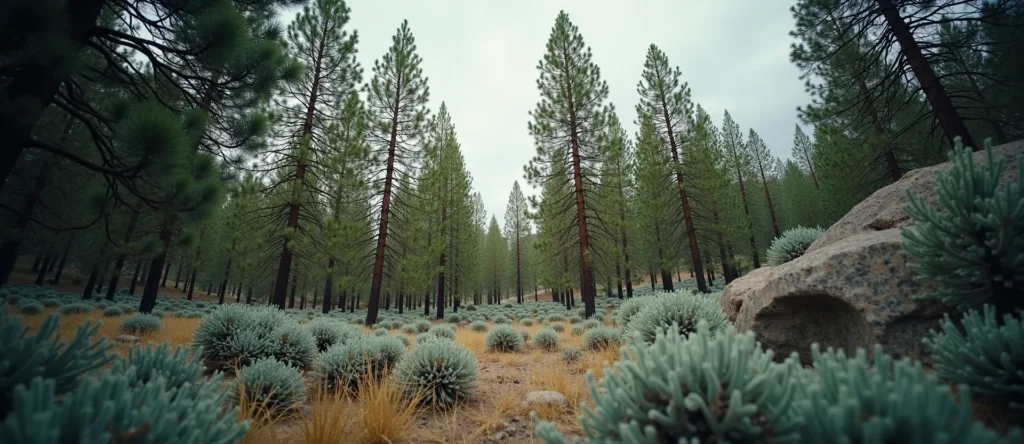 Symbolizing Growth/Resilience: A local Sierra Juniper thriving aspen grove. - AI Generated