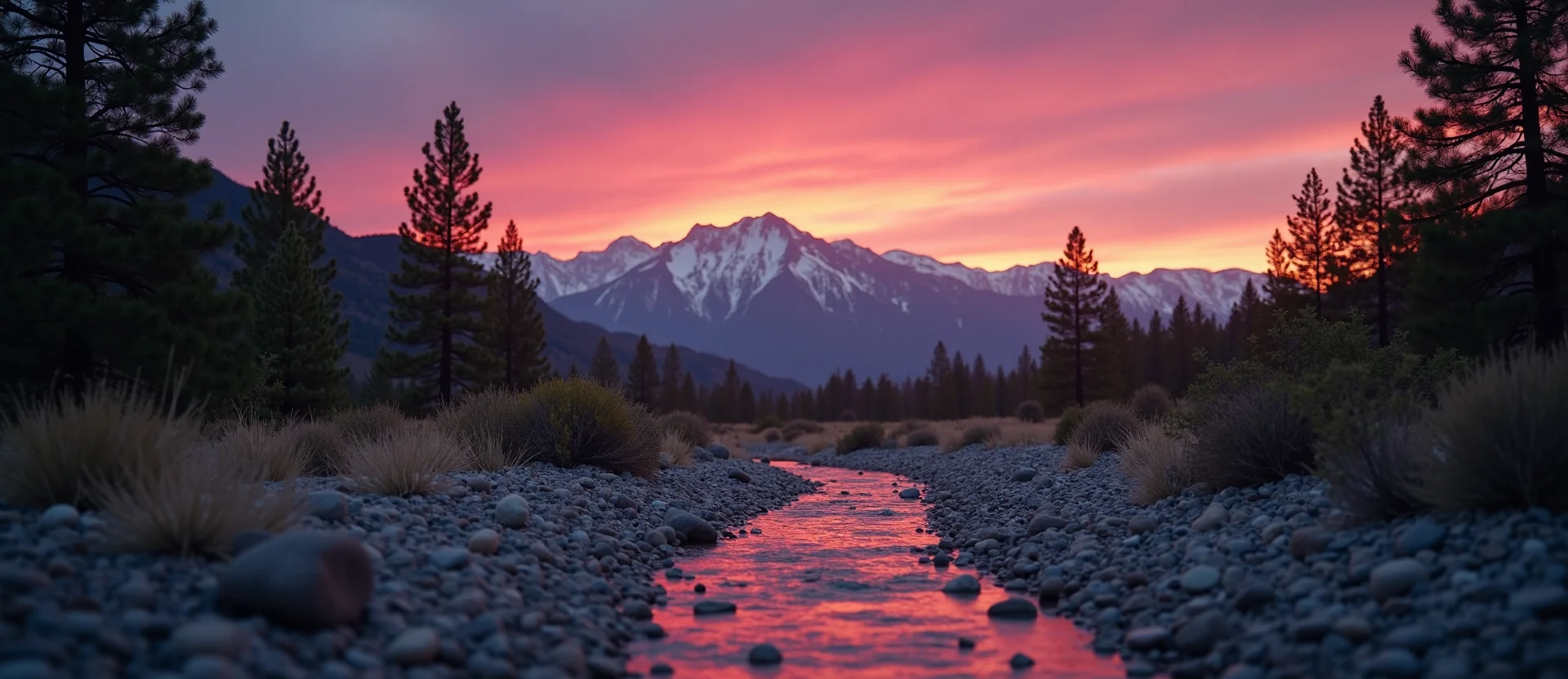 Symbolizing Identity/Local: A local Mountain Mahogany Sierra Nevada skyline. - AI Generated