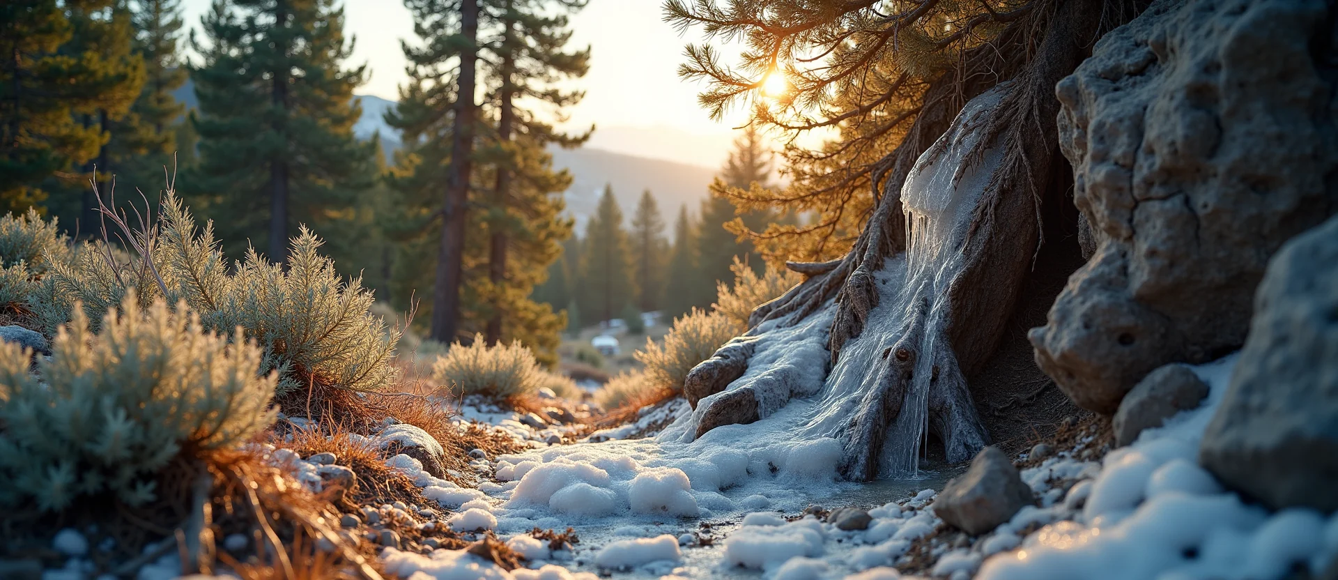 Symbolizing Growth/Resilience: A local Sagebrush (Artemisia tridentata) gnarled juniper roots. - AI Generated