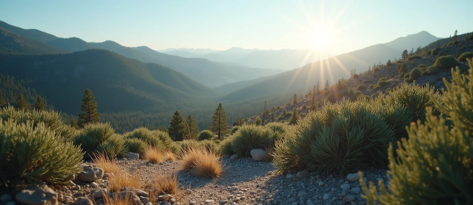 Symbolizing Stability/Peak: A local Sierra Juniper solid mountain ridge. - AI Generated