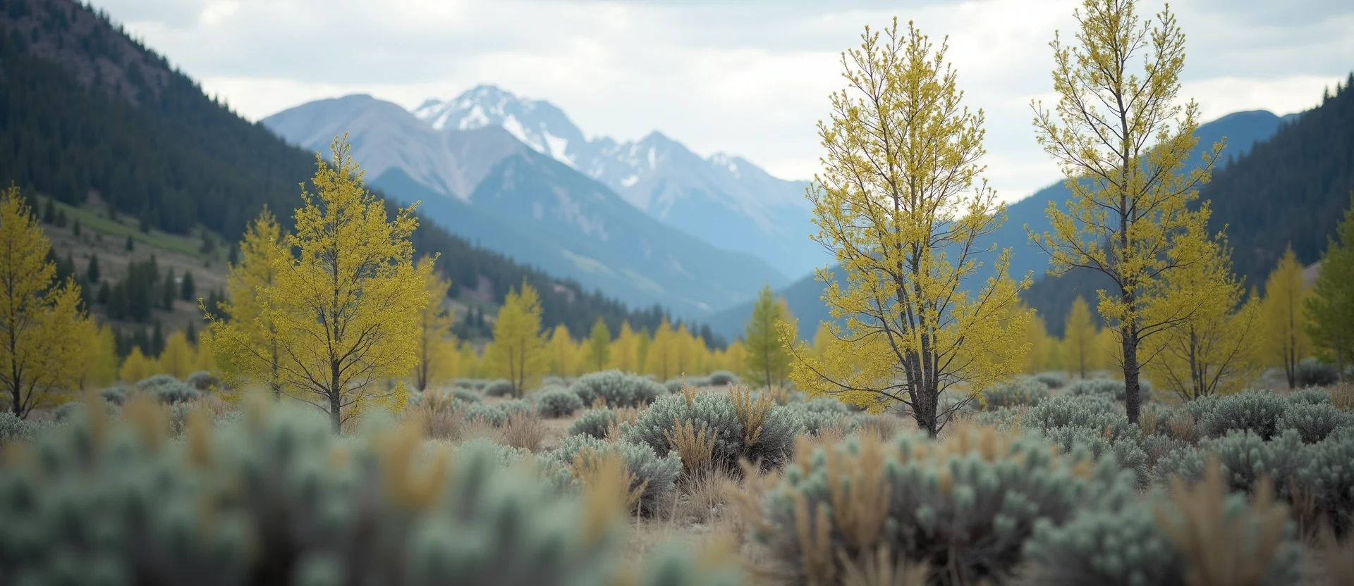 Symbolizing Growth/Resilience: A local Indian Paintbrush thriving aspen grove. - AI Generated