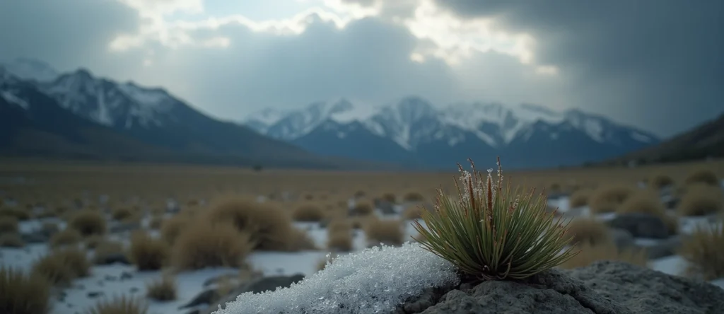 Symbolizing Seed/New Beginning: A local Sagebrush (Artemisia tridentata) single pine seed on dry earth. - AI Generated