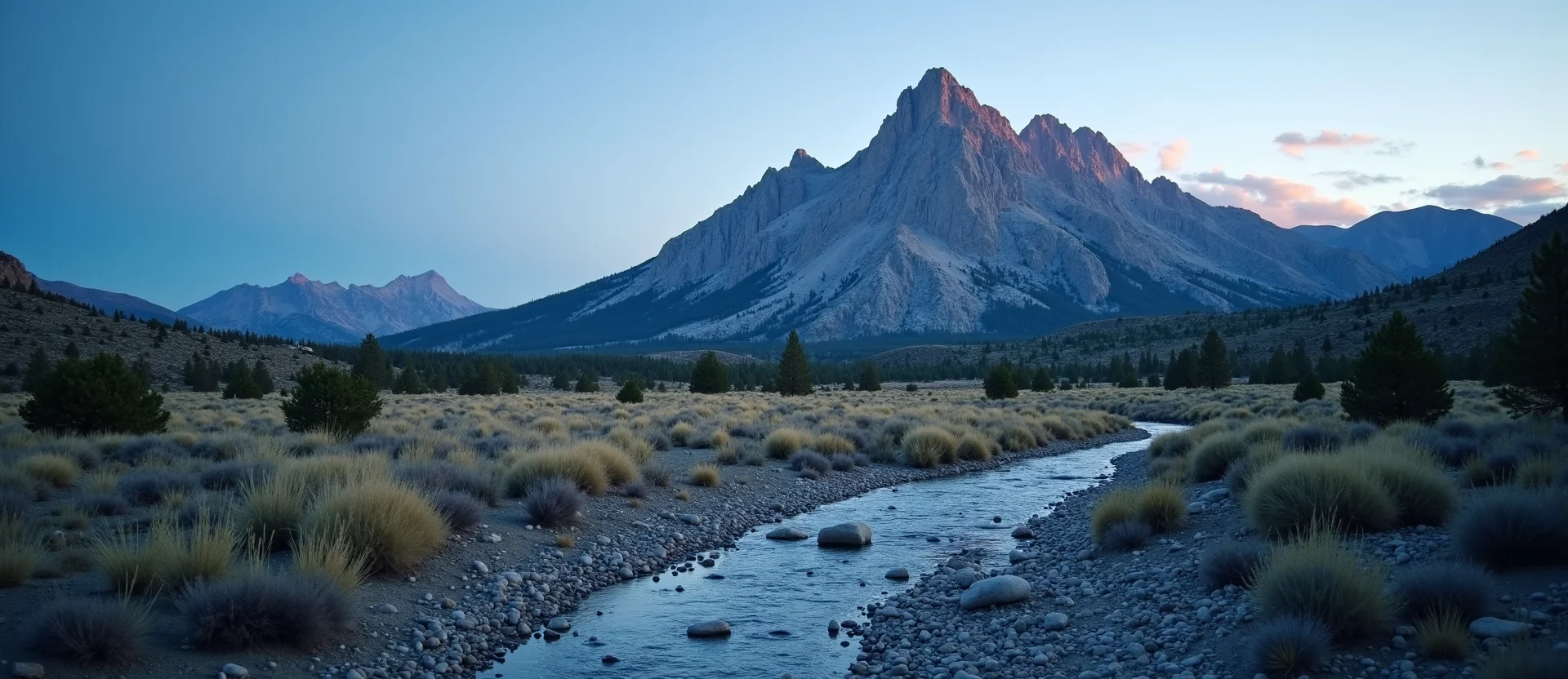 Symbolizing Stability/Peak: A local Sierra Juniper jagged granite peak. - AI Generated