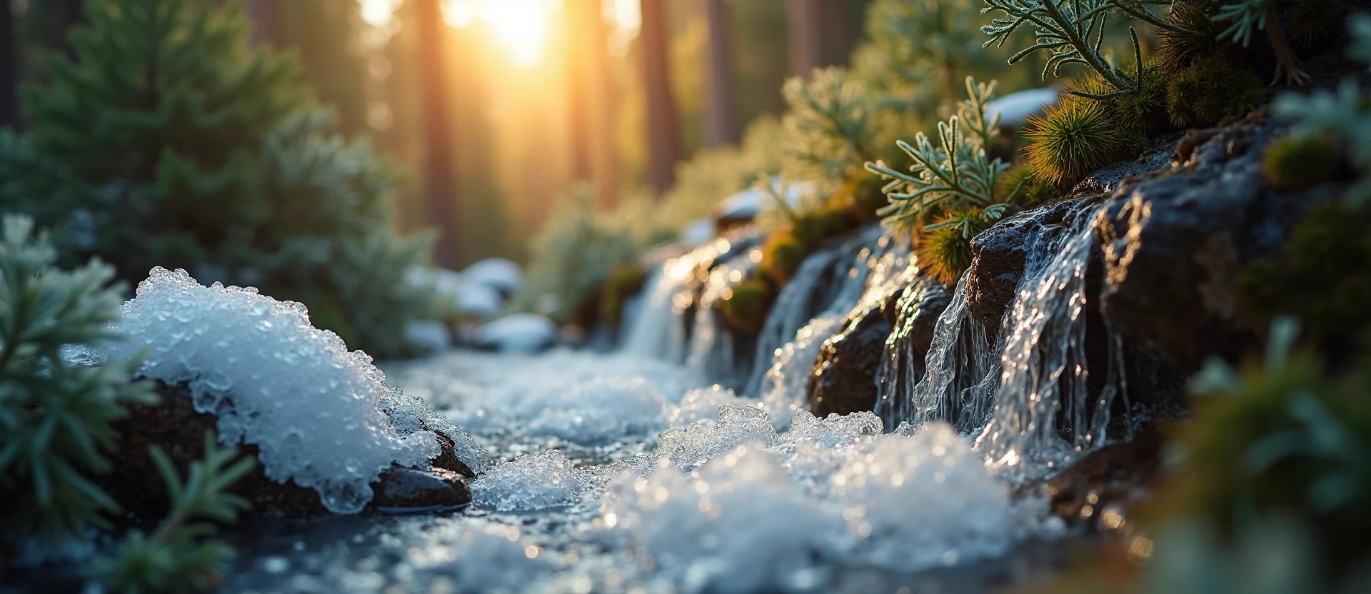 Symbolizing Flow/Cleansing: A local Manzanita hidden small waterfall. - AI Generated