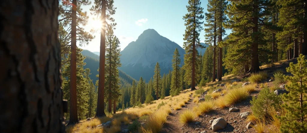 Symbolizing Stability/Peak: A local Quaking Aspen solid mountain ridge. - AI Generated
