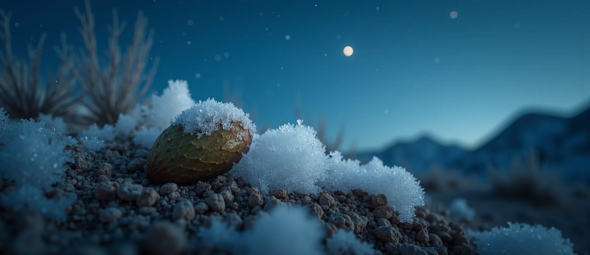 Symbolizing Seed/New Beginning: A local Rabbitbrush single pine seed on dry earth. - AI Generated
