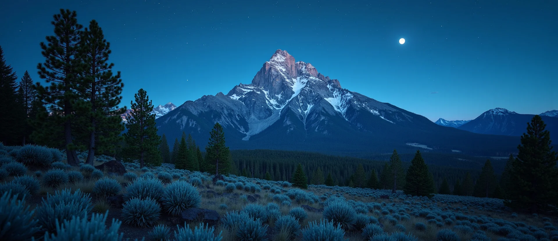 Symbolizing Stability/Peak: A local Ponderosa Pine jagged granite peak. - AI Generated