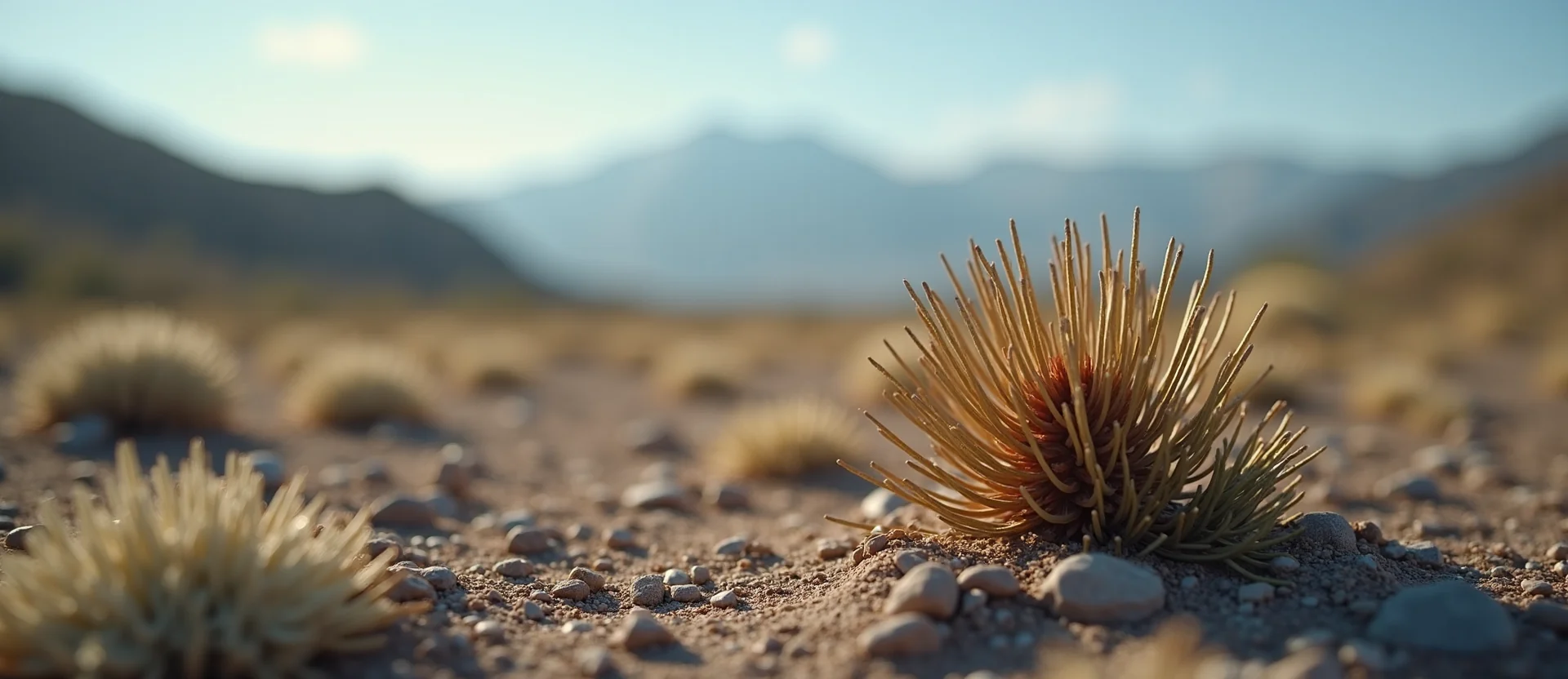 Symbolizing Seed/New Beginning: A local Sagebrush (Artemisia tridentata) single pine seed on dry earth. - AI Generated