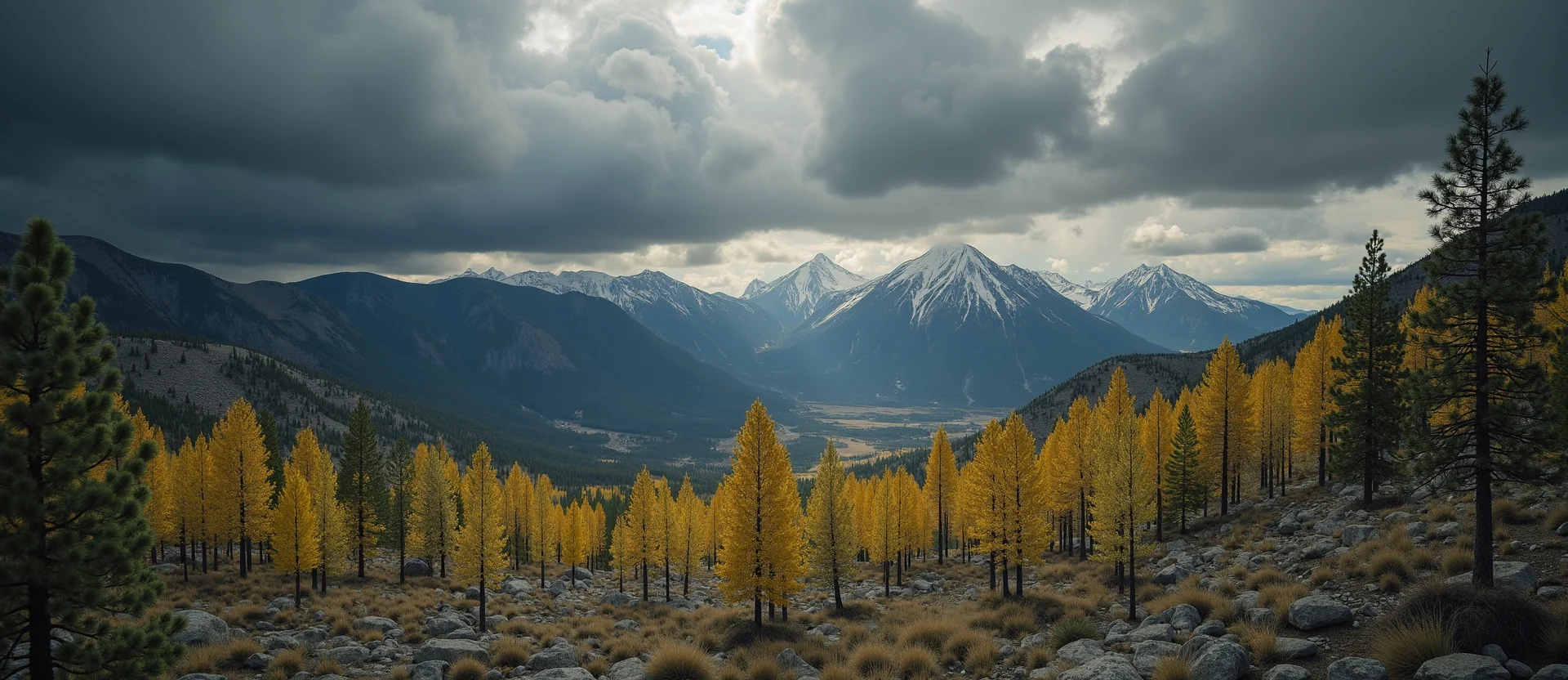 Symbolizing Identity/Local: A local Quaking Aspen Sierra Nevada skyline. - AI Generated