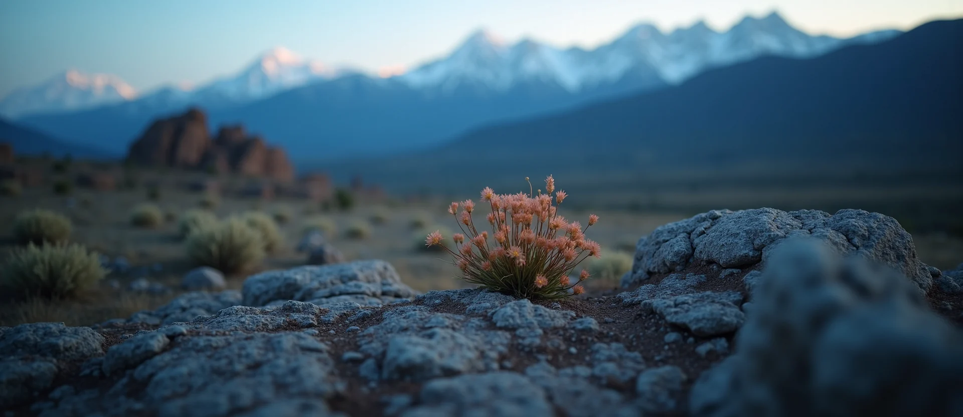 Symbolizing Identity/Local: A local Indian Paintbrush Peavine Mountain silhouette. - AI Generated