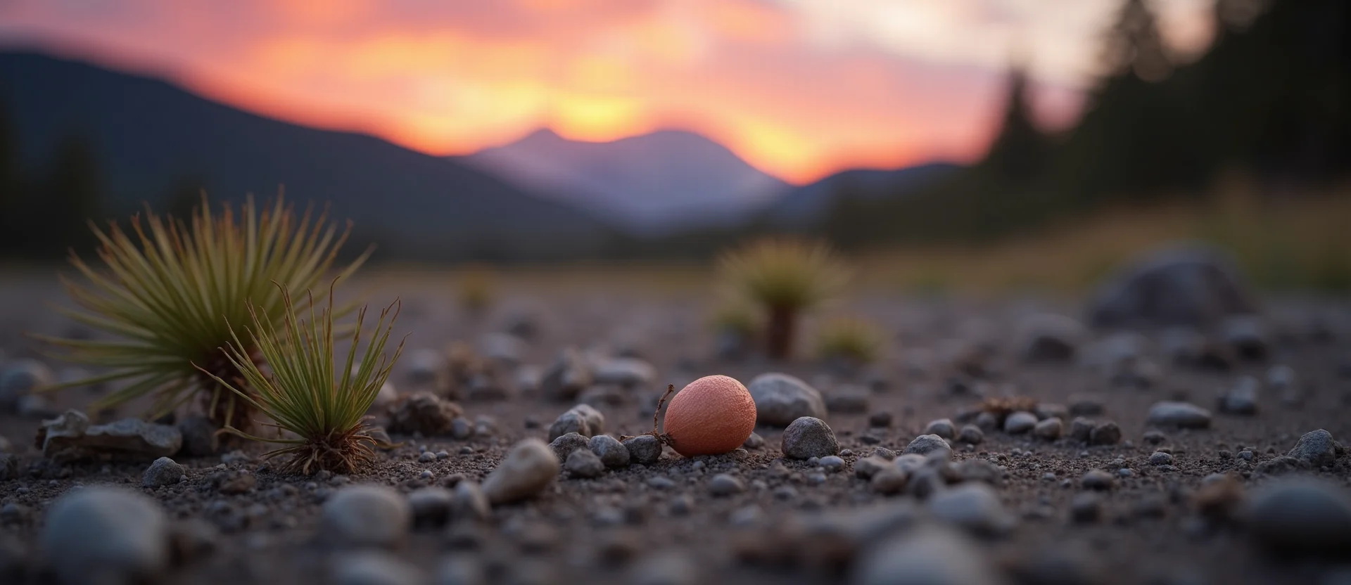 Symbolizing Seed/New Beginning: A local Mountain Mahogany single pine seed on dry earth. - AI Generated