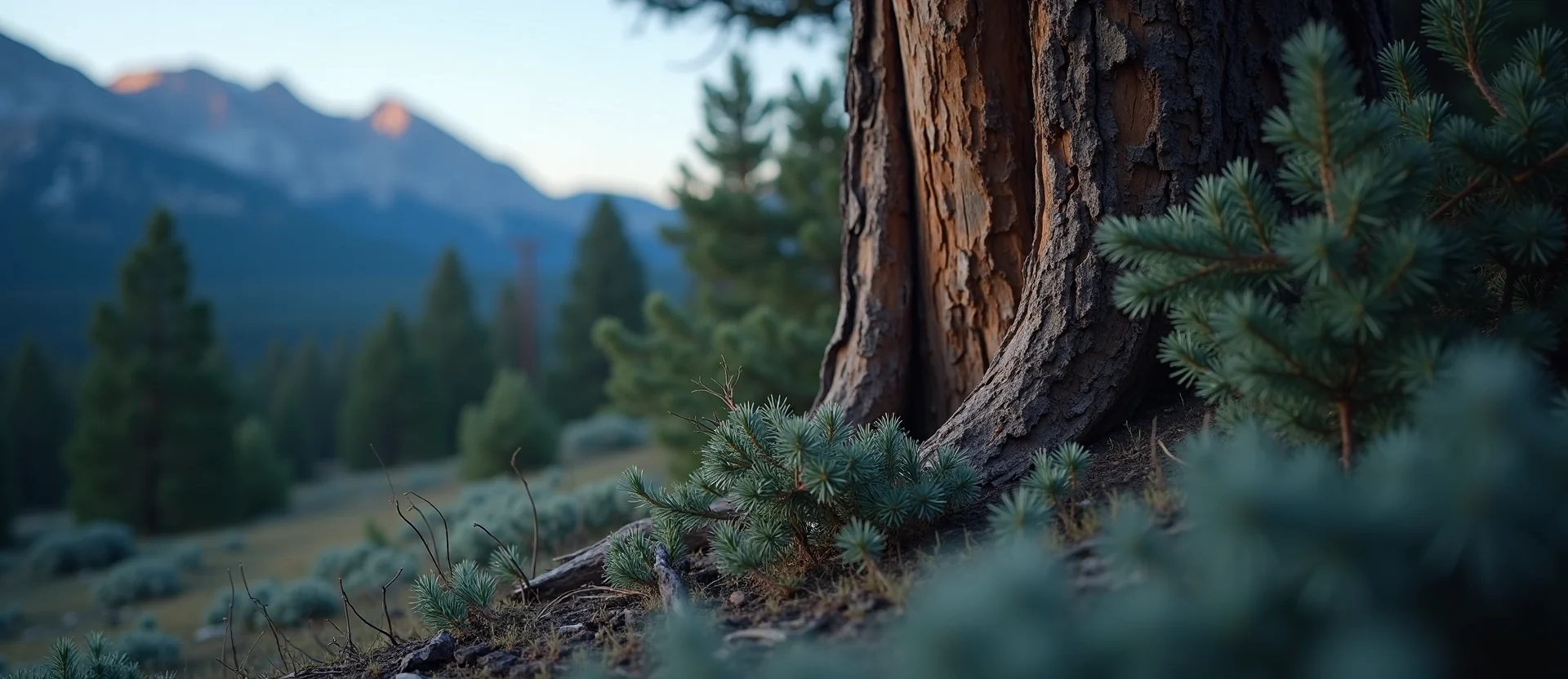 Symbolizing Growth/Resilience: A local Quaking Aspen sturdy weathered tree trunk. - AI Generated