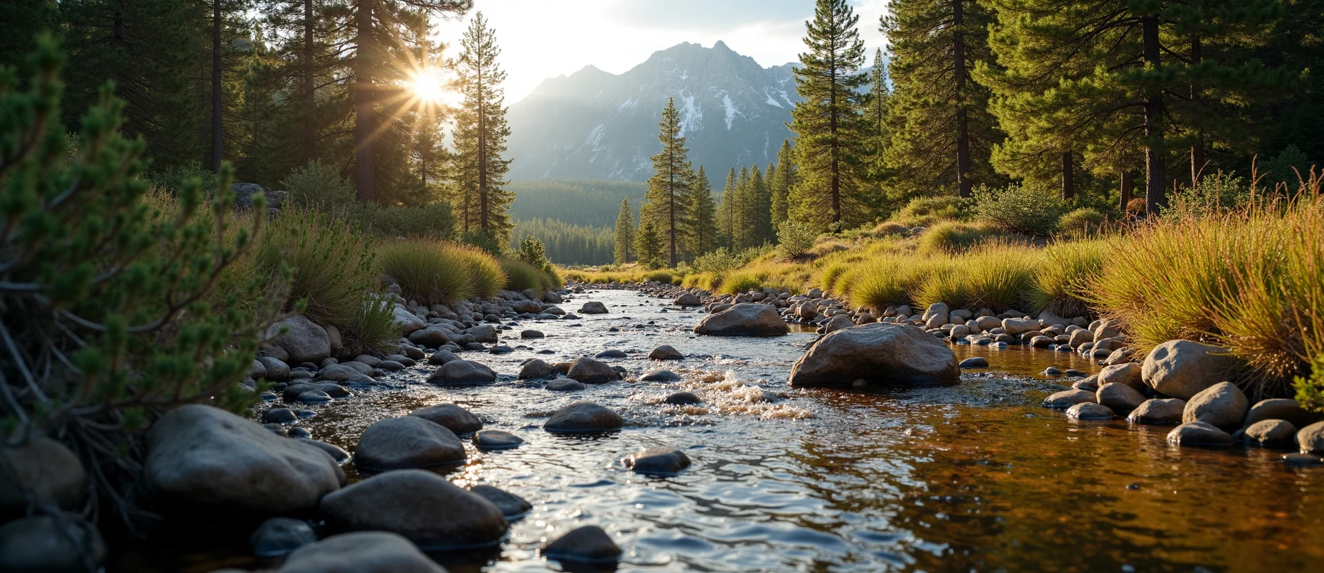Symbolizing Flow/Cleansing: A local Manzanita babbling mountain creek. - AI Generated