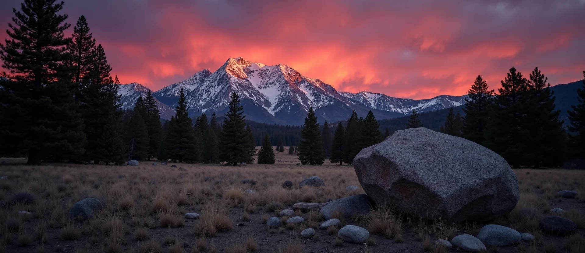 Symbolizing Stability/Peak: A local Ponderosa Pine unshakable boulder. - AI Generated